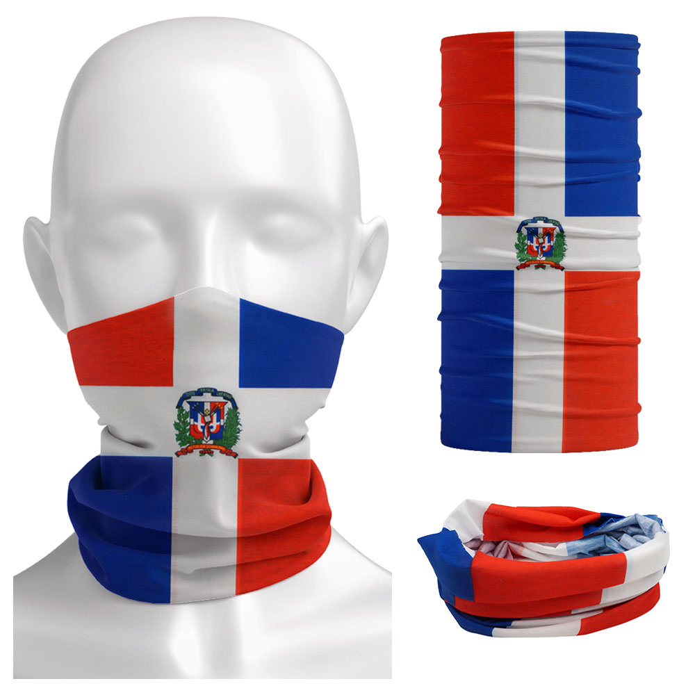 Cycling Gears - Dominica National Flag Bandana Seamless Summer