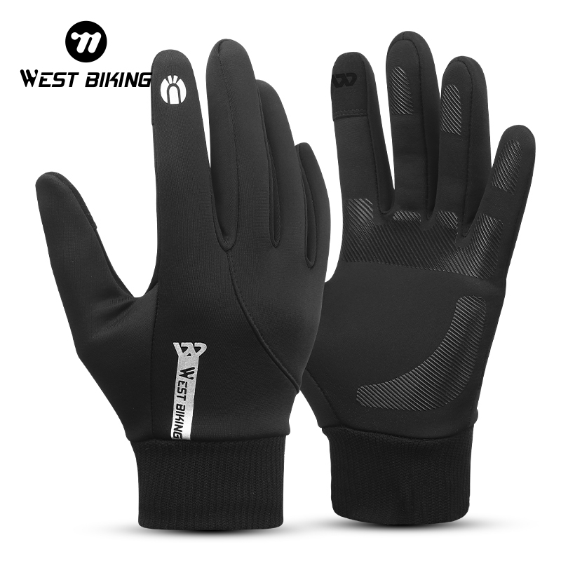 Cycling Gear Display - WEST BIKING Winter Men Thermal Gloves