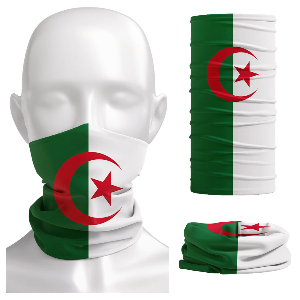 Cycling Gears - Algeria Flag Printed Bandana Headwear Riding