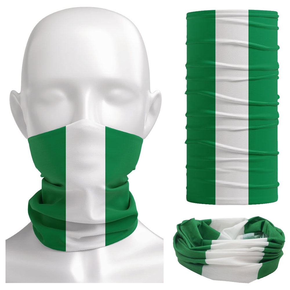 Cycling Gears - Nigeria Flag Bandanna Women Neck Gaiter