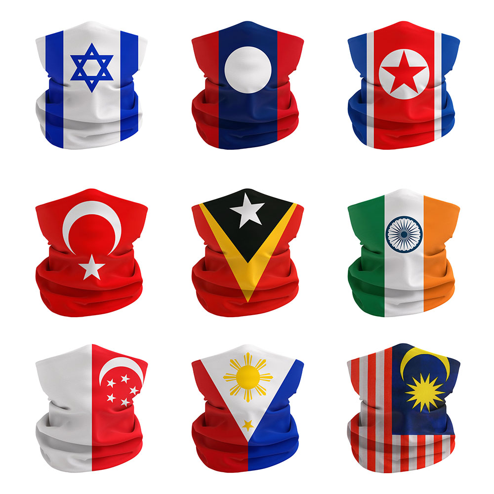 Cycling Gear Singapore - Asian National Flags Printed Bandana Israel