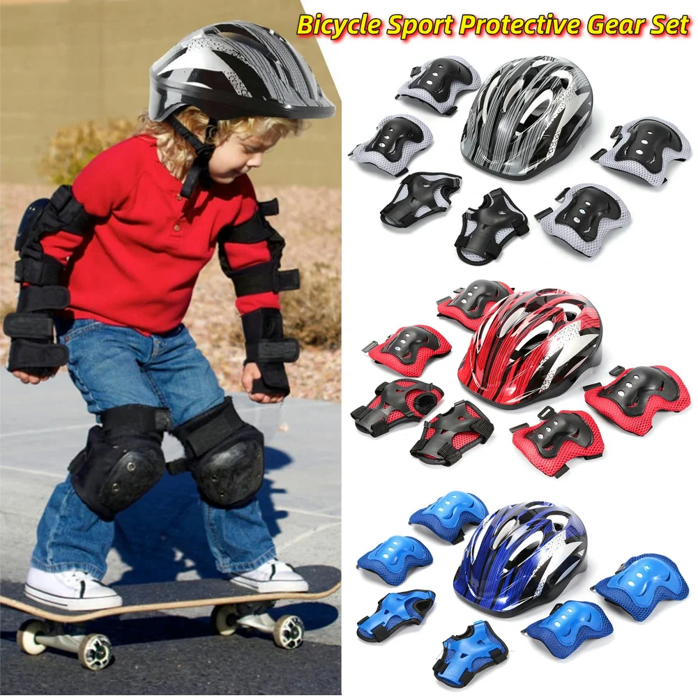 Cycling Gear Kids - 7Pcs Bicycle Sport Protective Gear Set