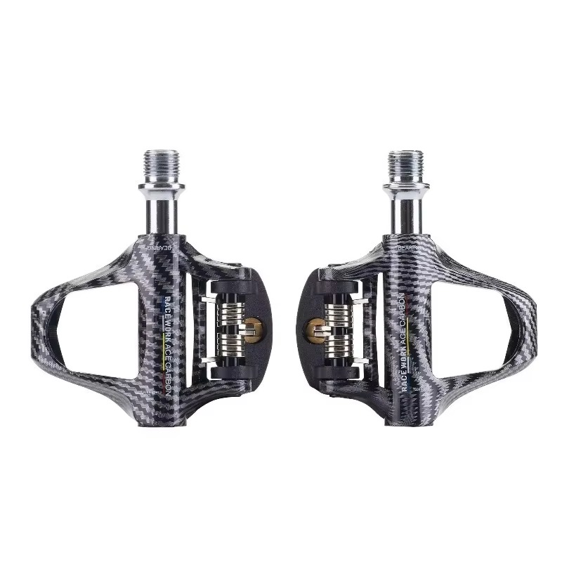 Cycling Gears - Lightweight Carbon Fiber Pedals with Lock